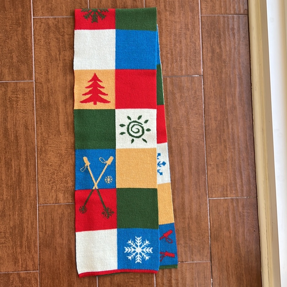 Colorful Winter Patterned Scarf - Picture 3 of 7